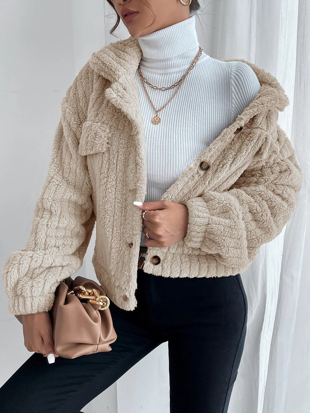 Leonie - Corduroy Mantel für Damen mit Knoten