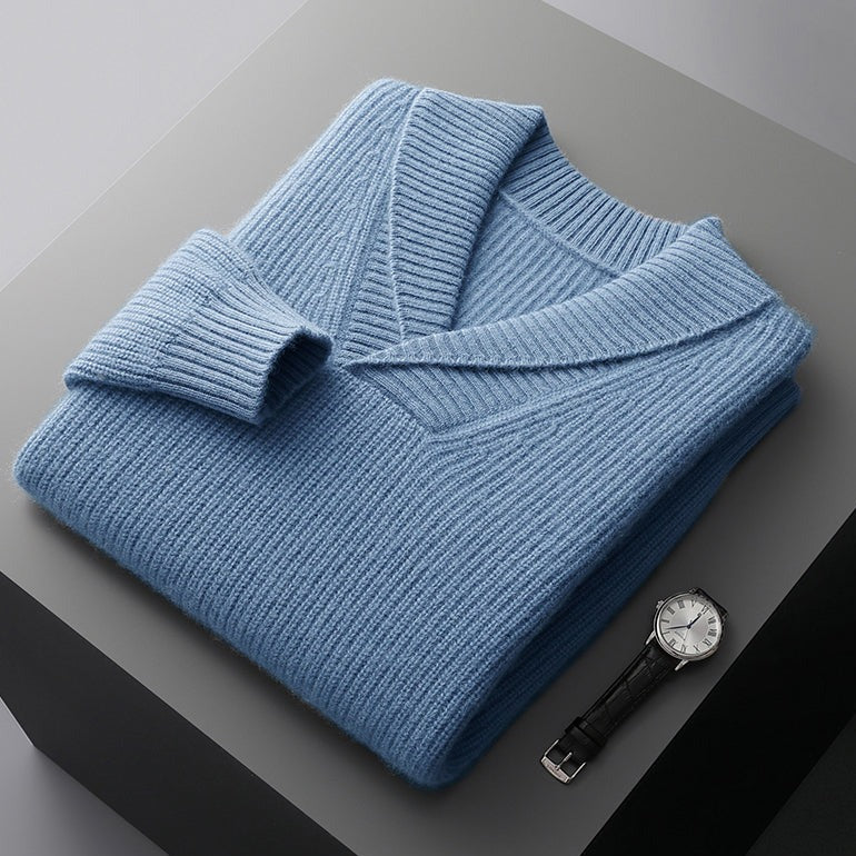 Jayvee - Lässiger Herbst Gerippter Pullover für Herren