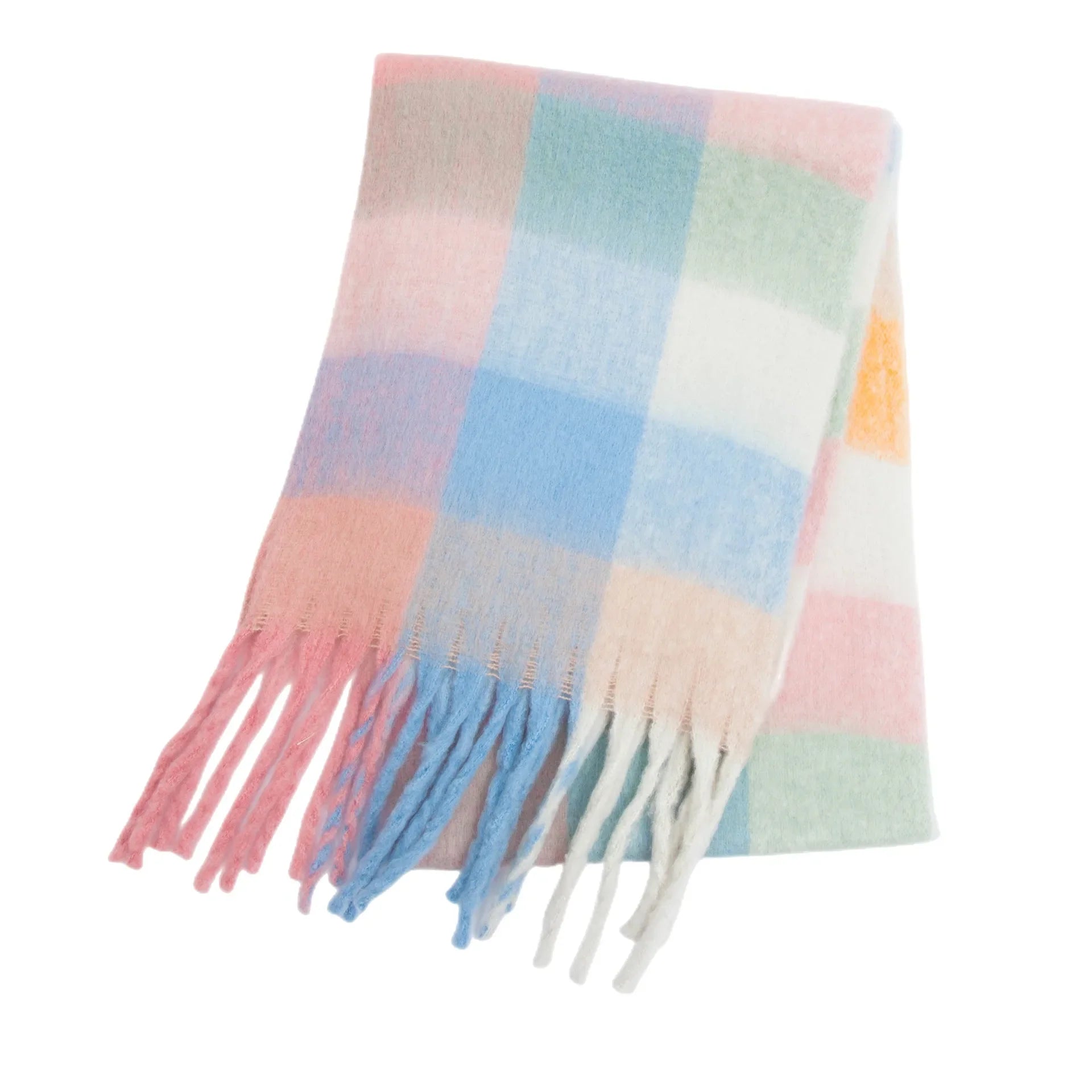 Bunter Schal aus Wolle - Hält warm & stylish
