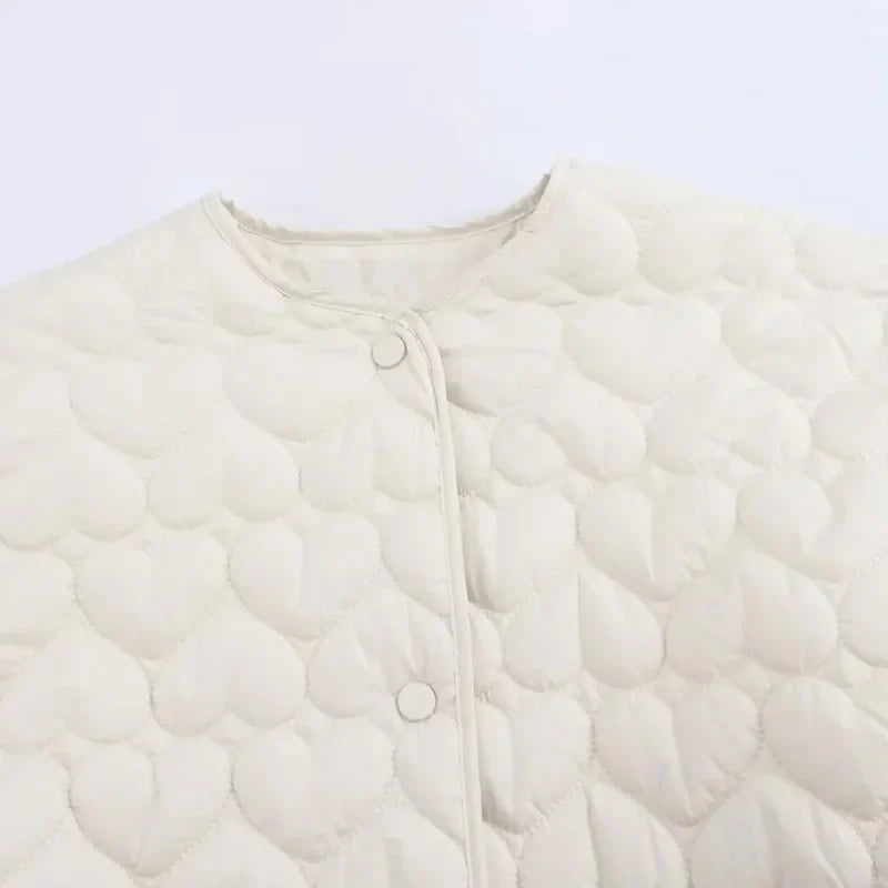 Lena – Gesteppte Jacke mit Herztaschen