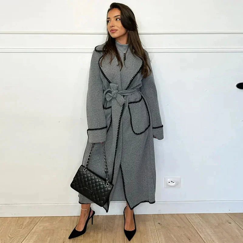 Josephine - Schicker Herbst Langer Wollmantel für Damen