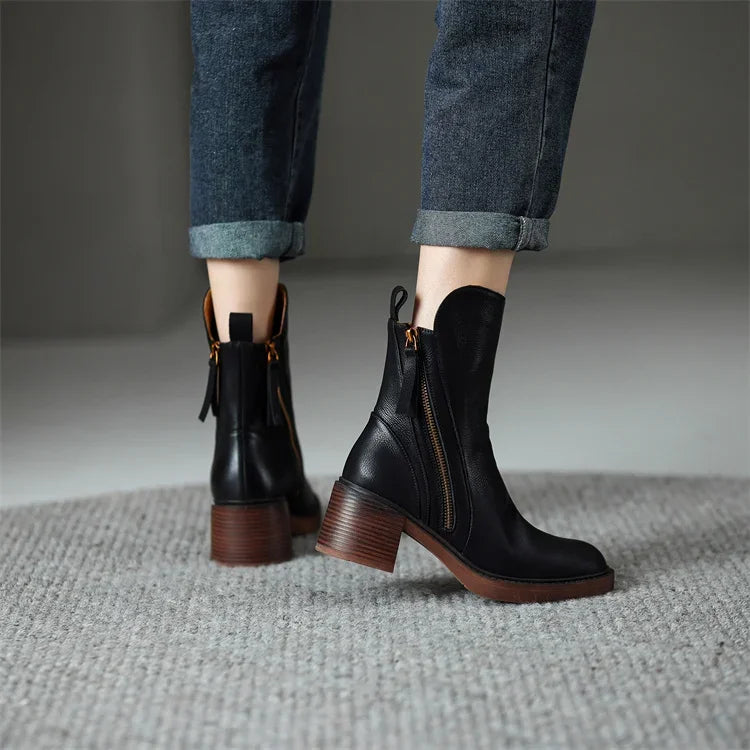 Ella™ - Lederstiefeletten