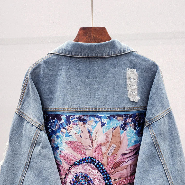 Valentina | Übergroße Jacke mit Aufdruck