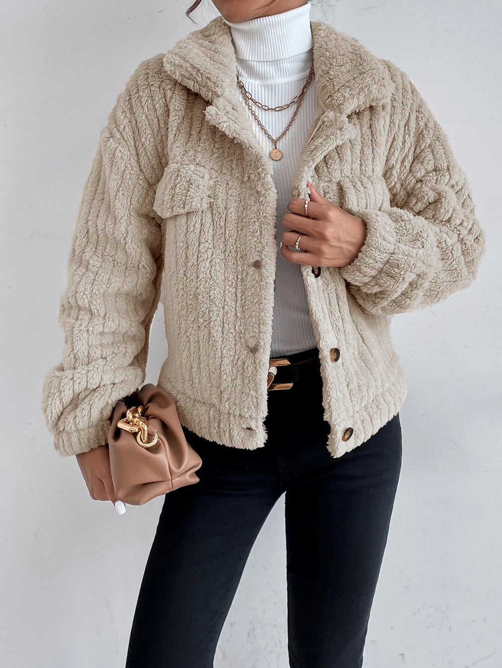 Leonie - Corduroy Mantel für Damen mit Knoten