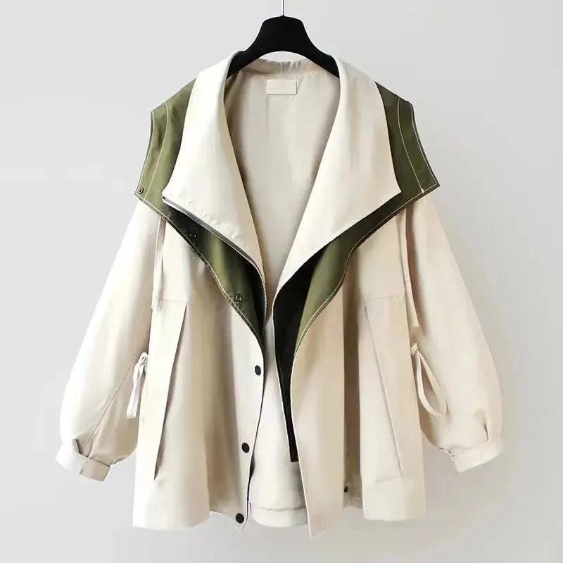 Silke - Modischer Trenchcoat mit Kapuze