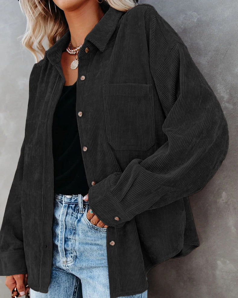 Athena - Schicke Oversized Cord-Jacke für den Herbst für Damen