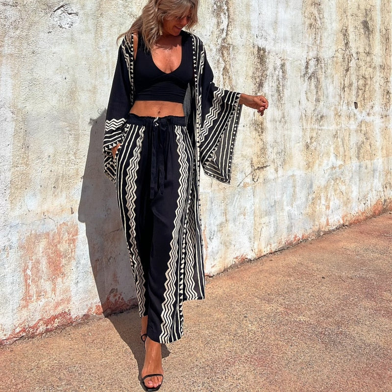Isobella - Geometrisch Bedruckte Hose