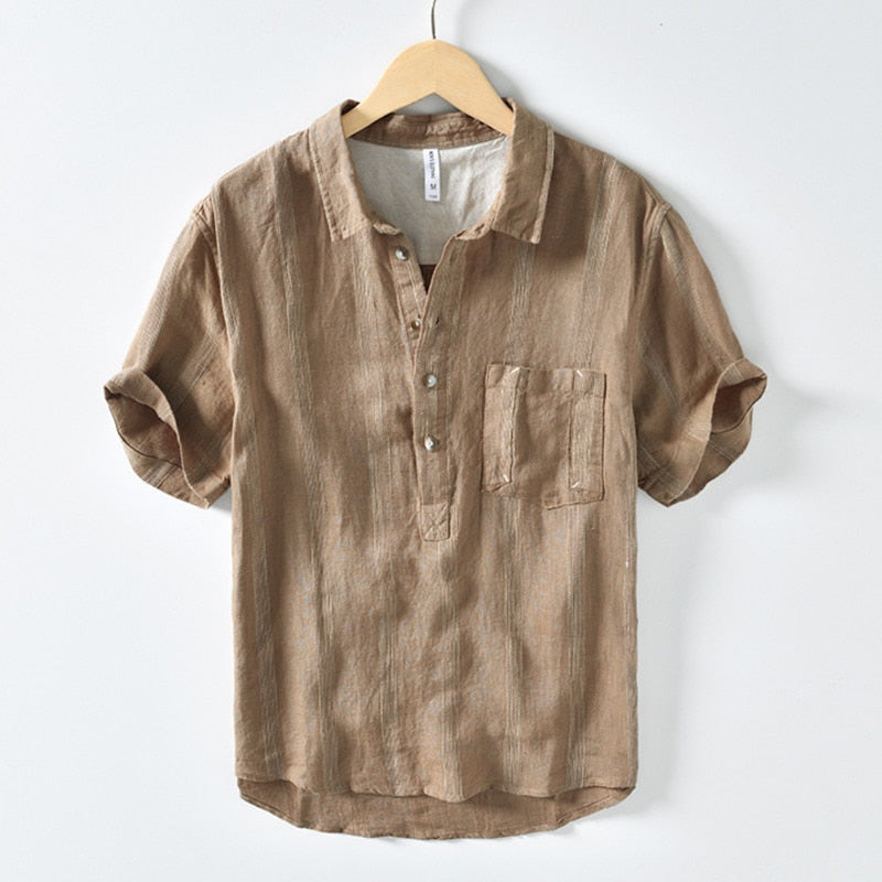 Yoda | Herren Vintage-Leinenhemd