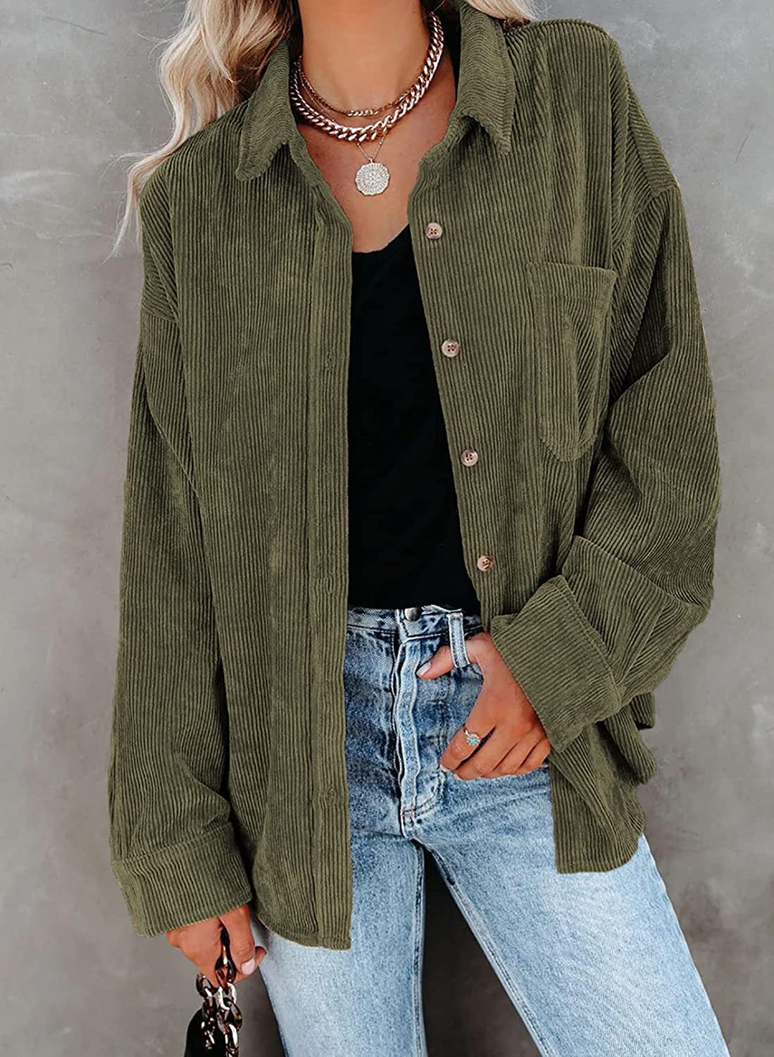 Athena - Schicke Oversized Cord-Jacke für den Herbst für Damen