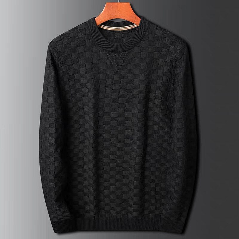 Evans - Lässiger Herbst Waffle Knit Crewneck Pullover für Herren