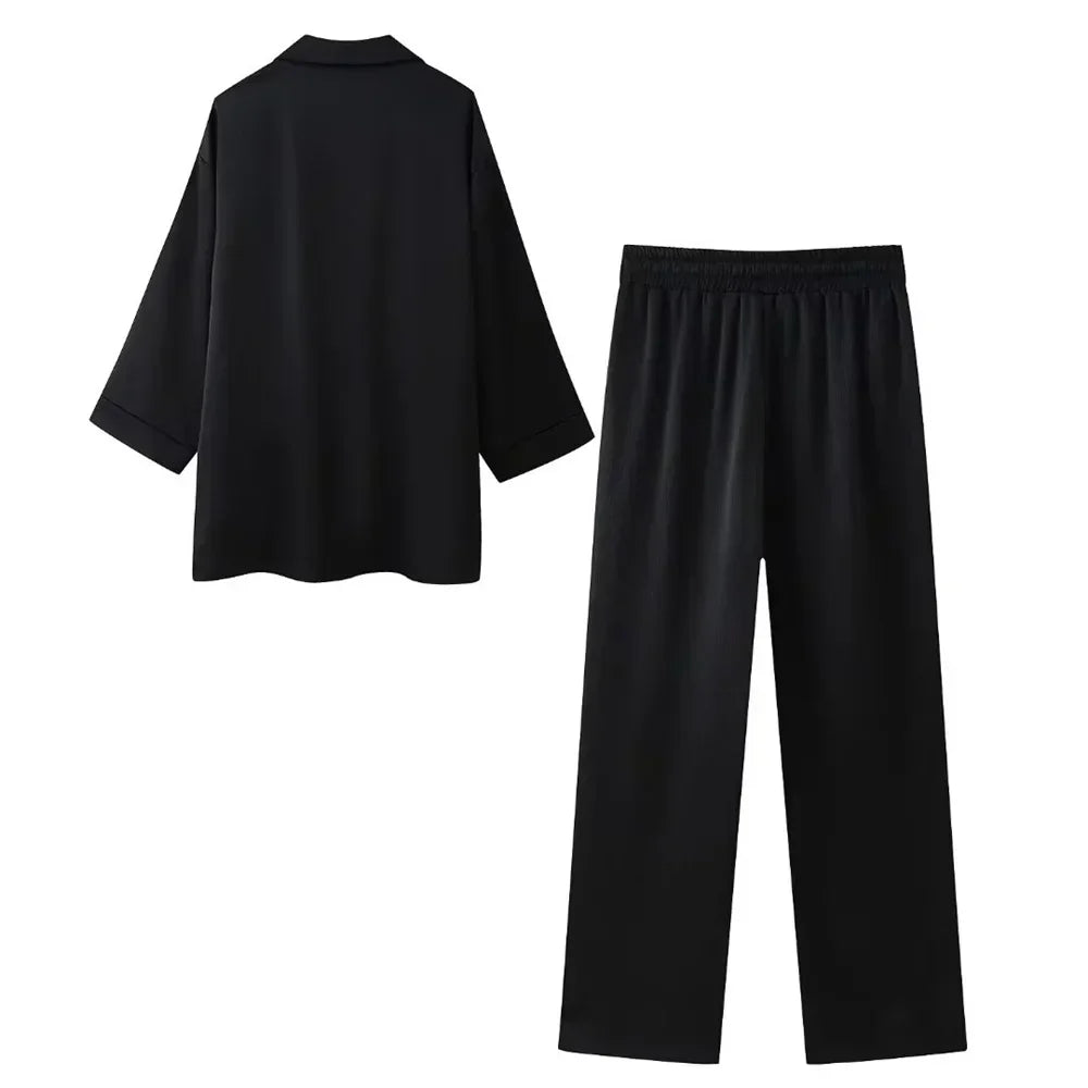 Sacha - Stilvolles und Elegantes Satin-Hosenanzug für den Sommer für Damen