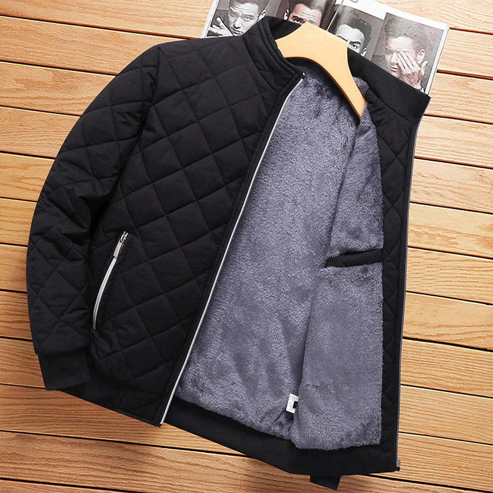 Roelof - Gesteppte Diamant-Winterbomberjacke