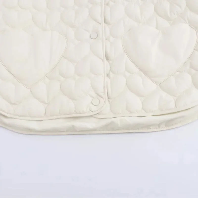 Lena – Gesteppte Jacke mit Herztaschen