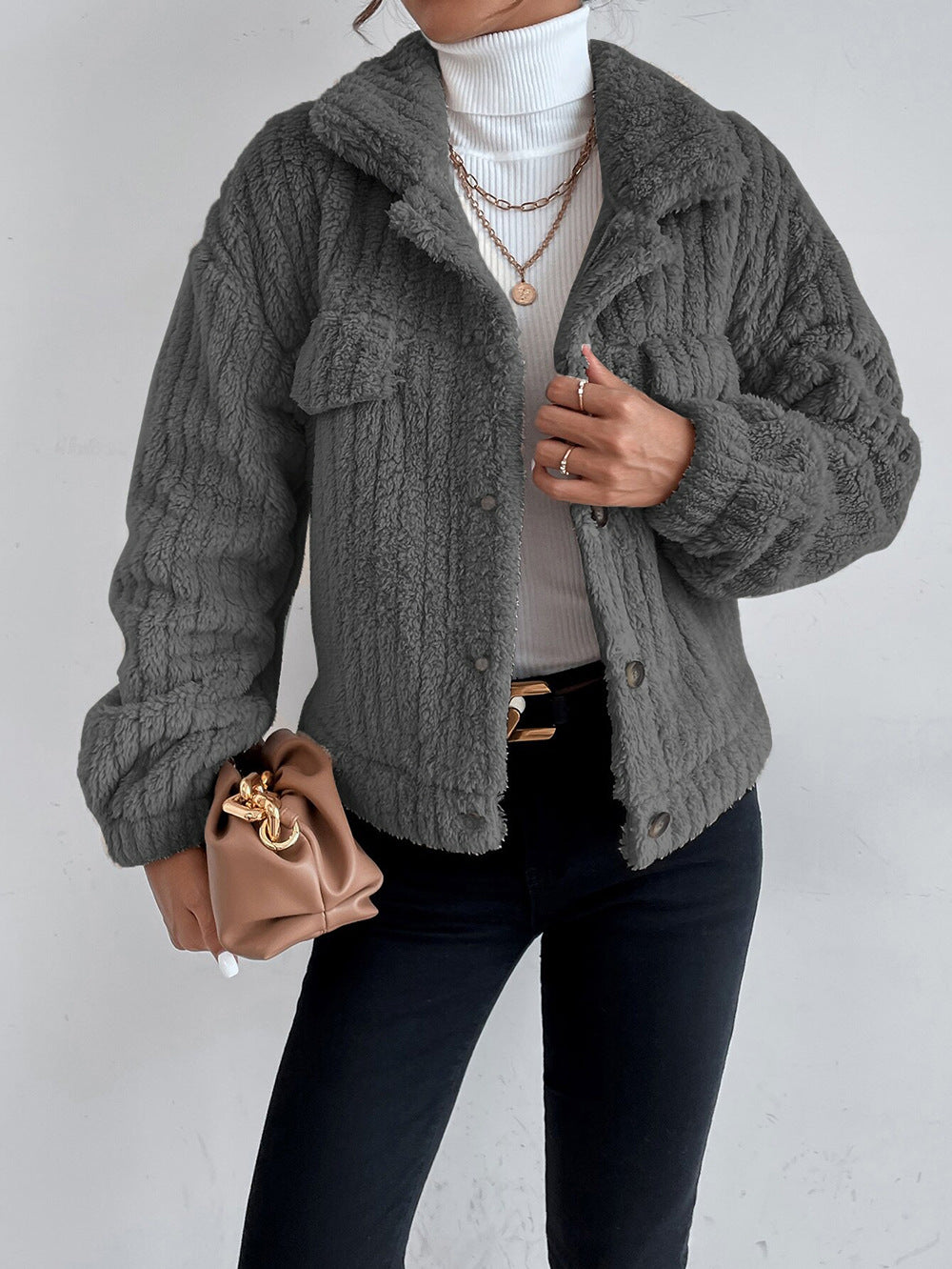 Leonie - Corduroy Mantel für Damen mit Knoten