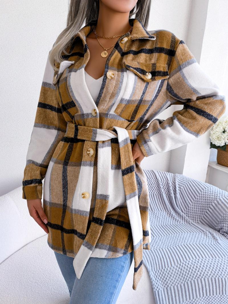 Alice - Schicker Winter Stilvolle Karierte Mantel für Damen