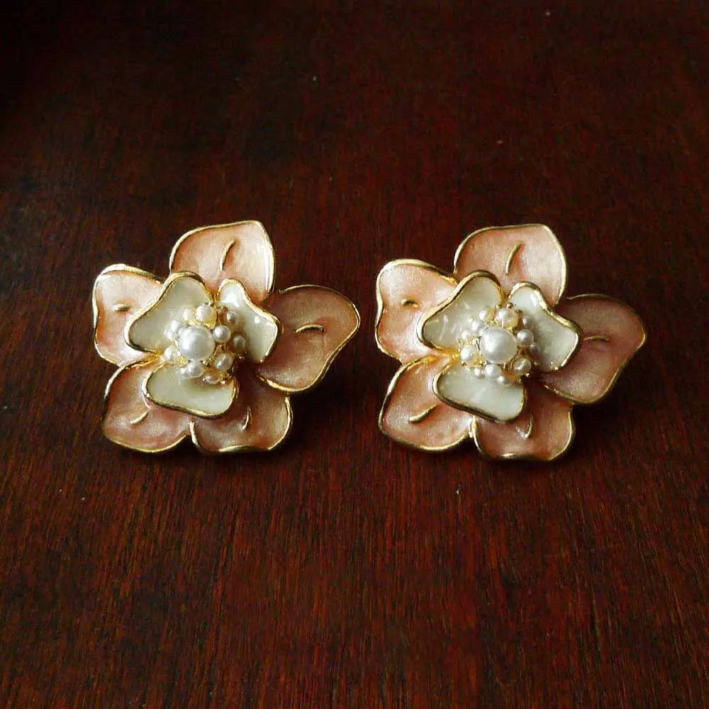 Maysa Pink Blooms Ohrring