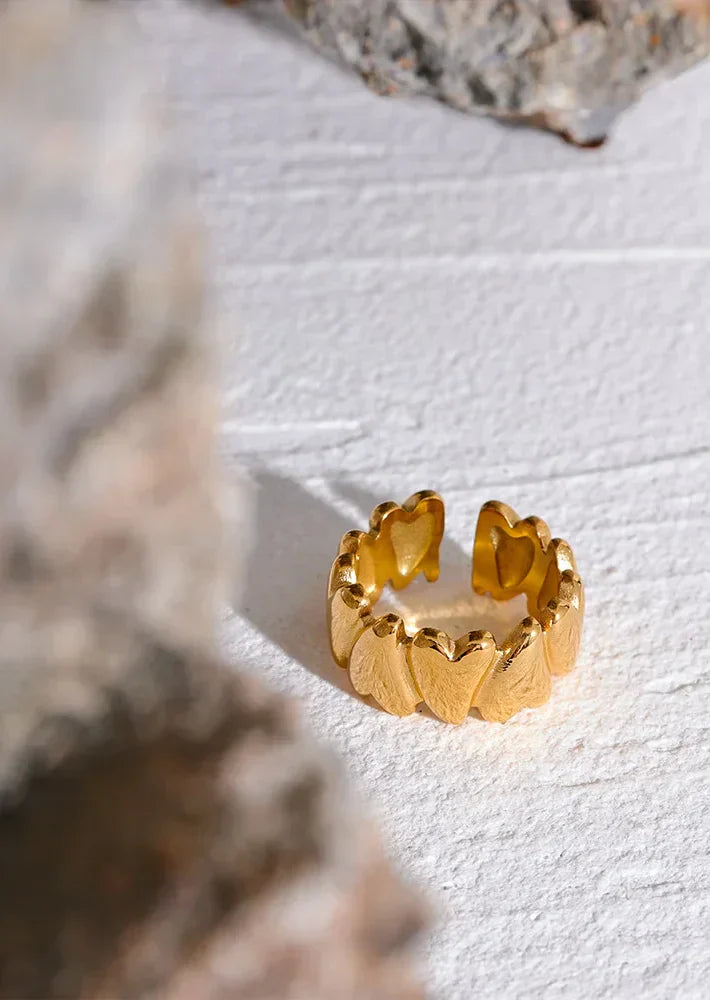 Bonafita Herz-Ring – Eleganz in Edelstahl mit Herzmotiv