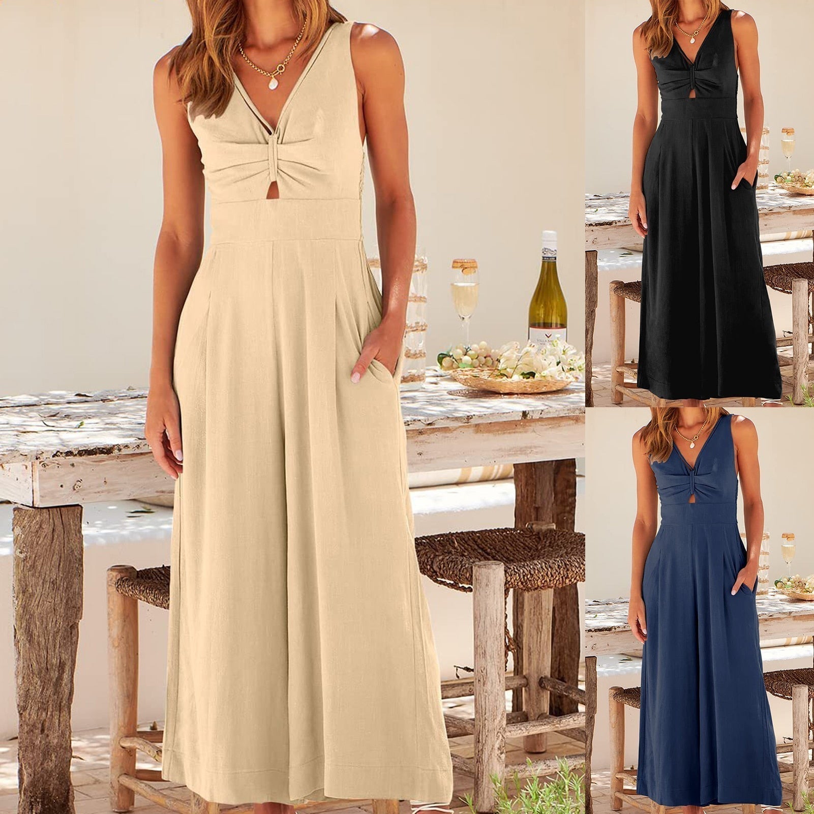 Kristina - Ärmelloser Jumpsuit