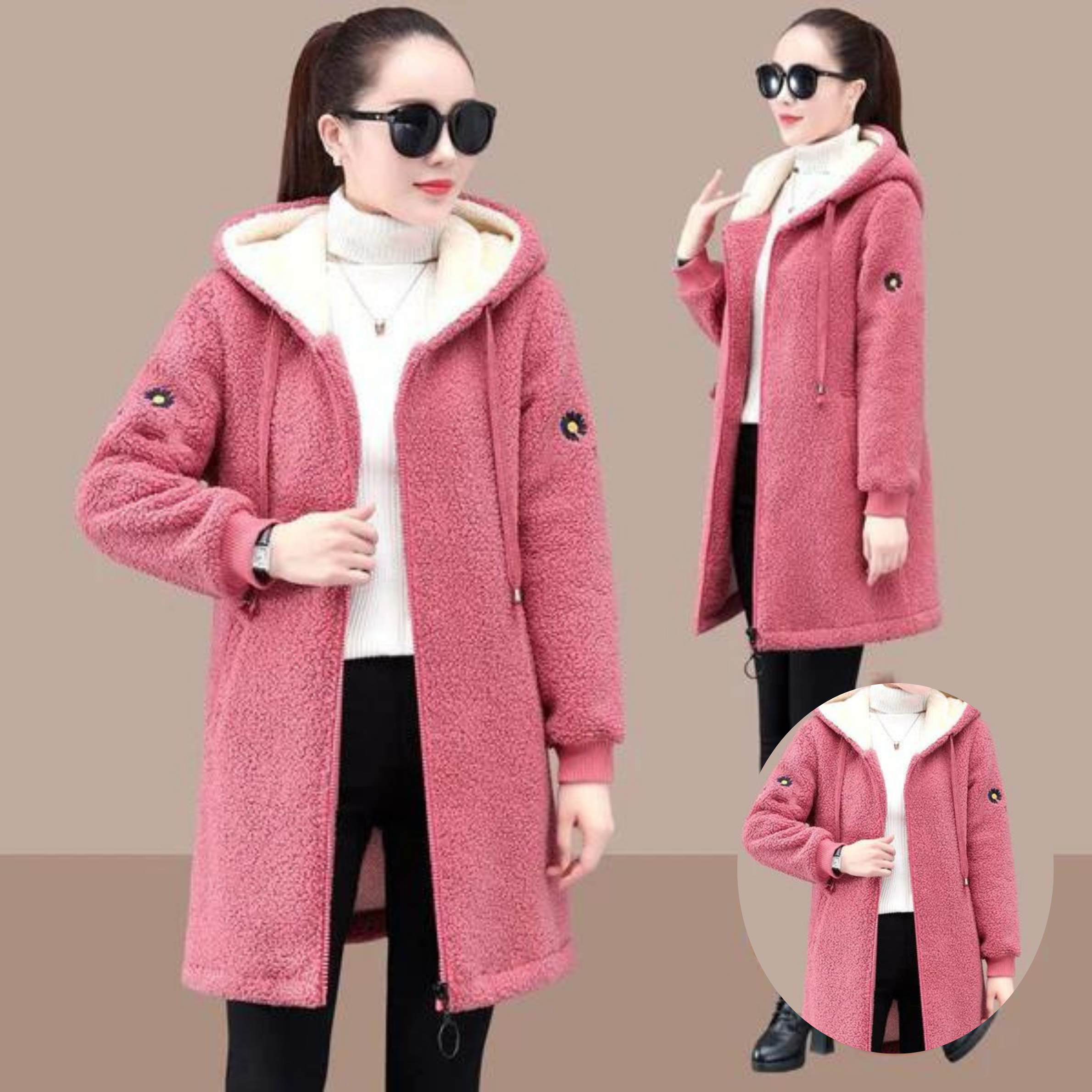 Lieke - Fleece-Winterjacke für Damen