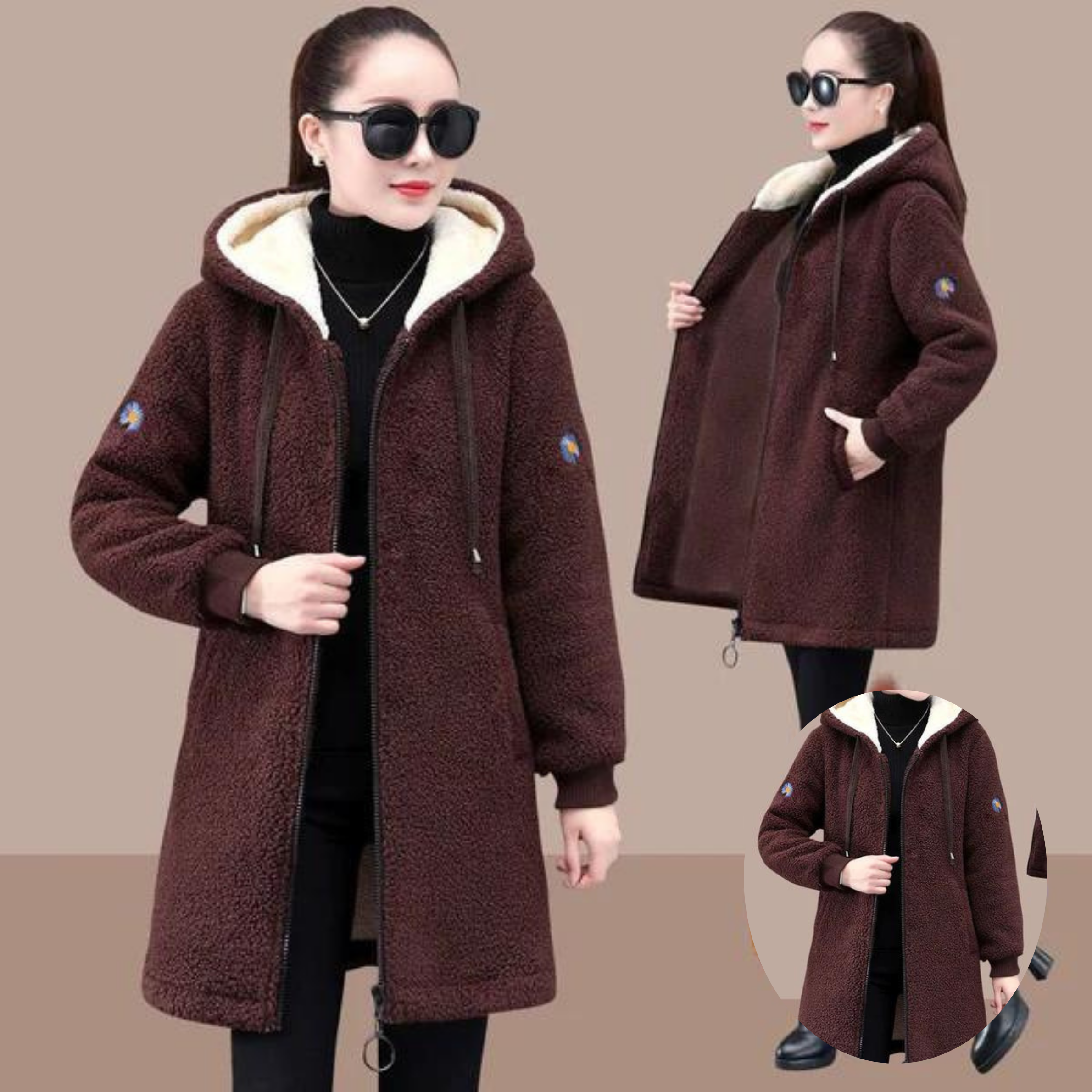 Lieke - Fleece-Winterjacke für Damen