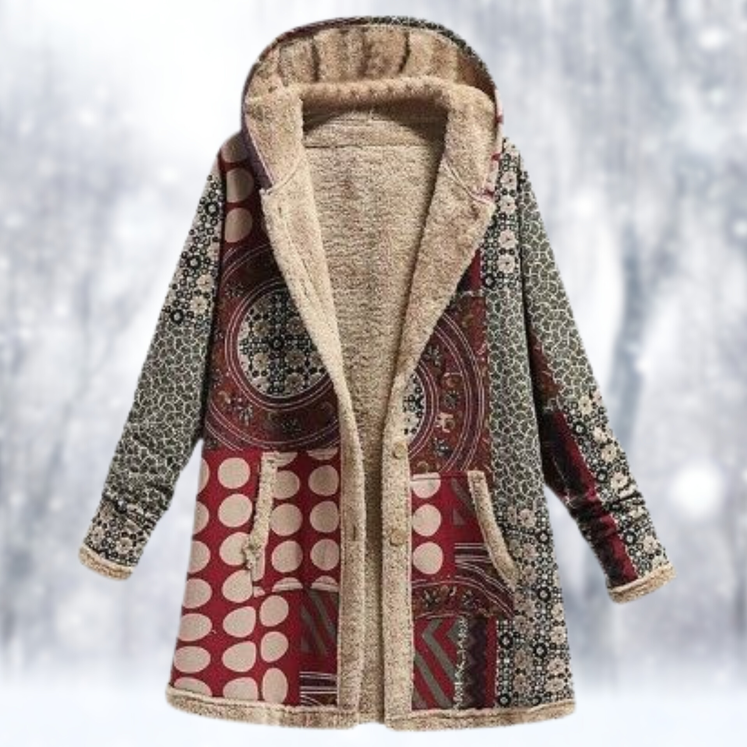 Vienna - Lange Kapuzenjacke für Damen