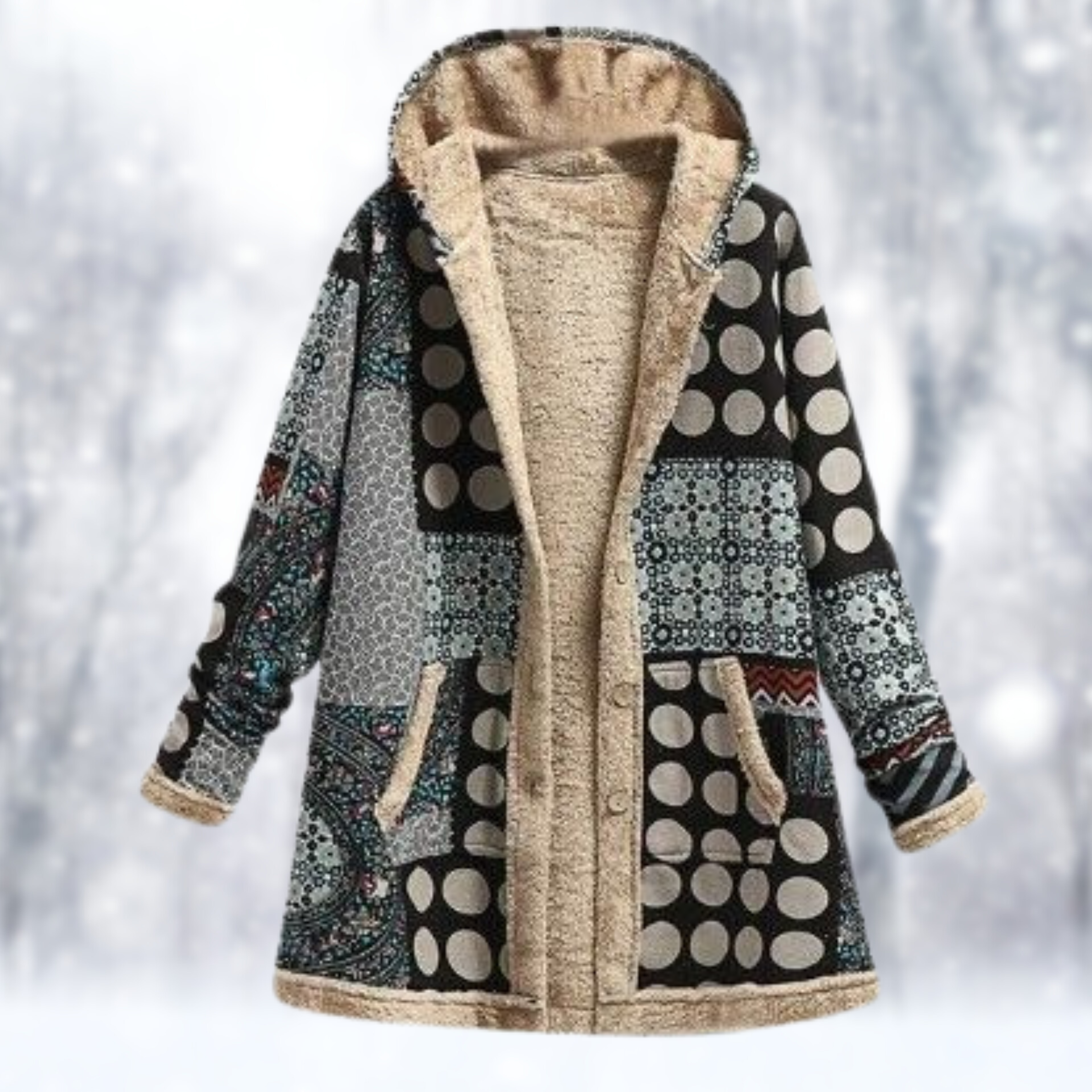 Vienna - Lange Kapuzenjacke für Damen