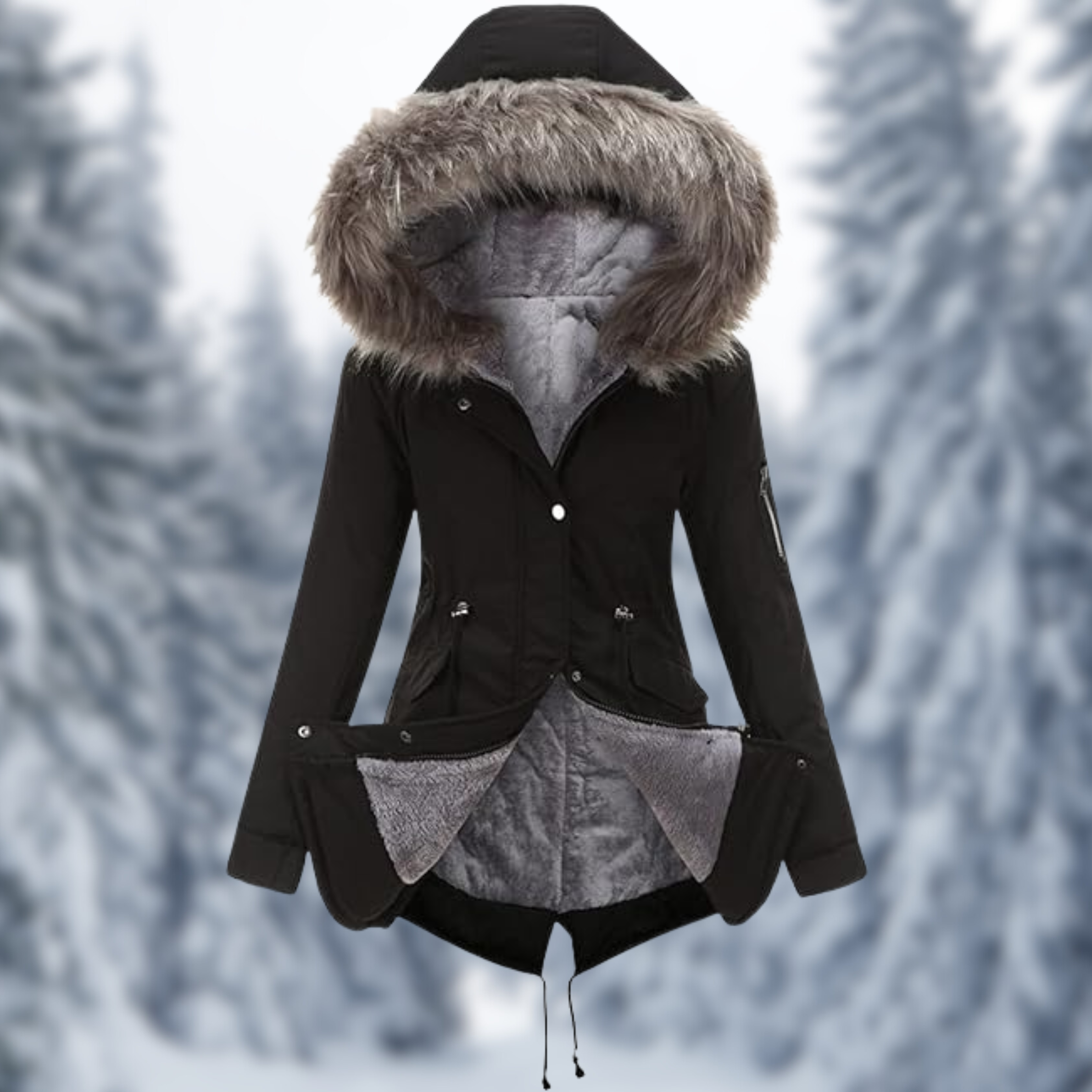 Tessie - Damen-Winterjacke mit Fellfutter
