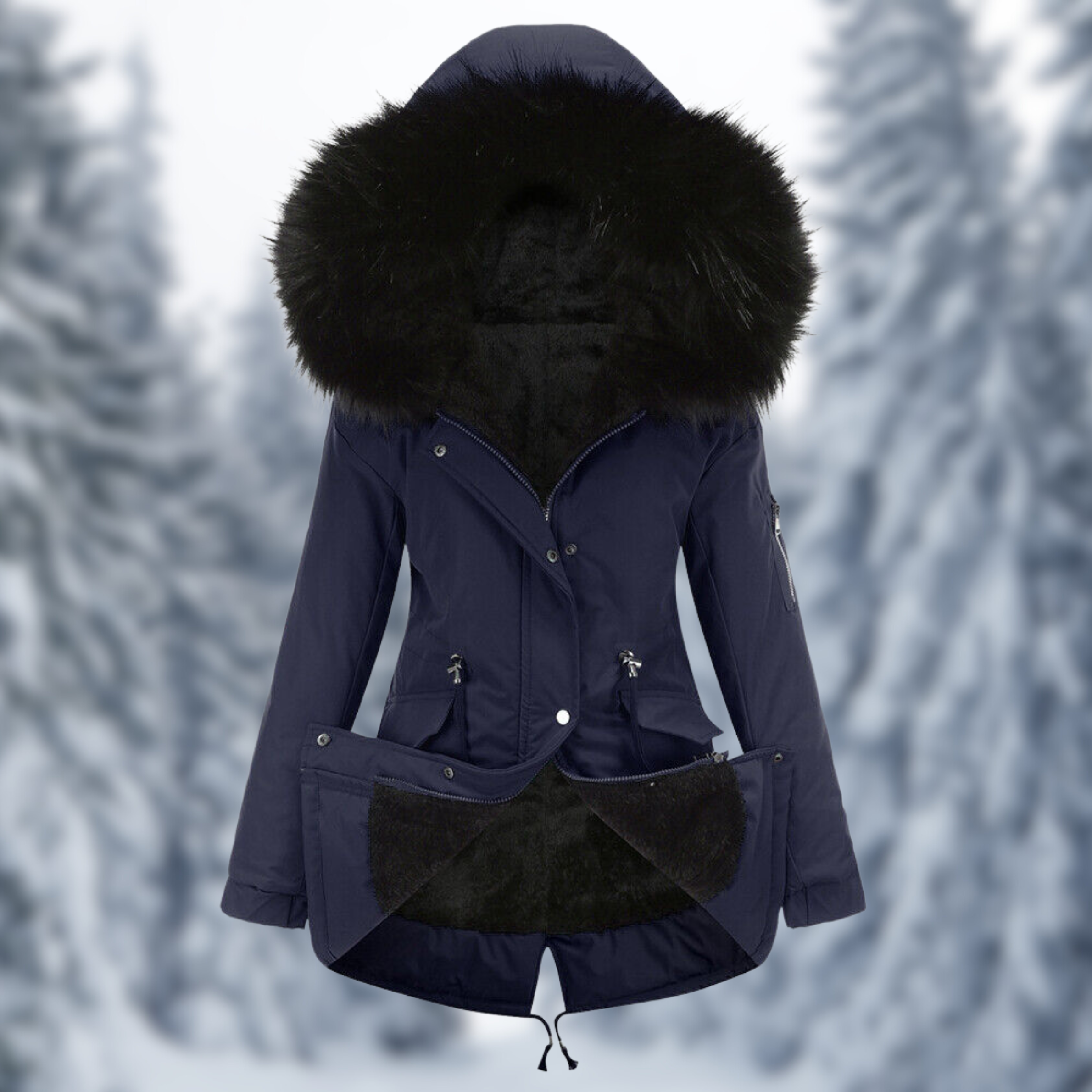 Tessie - Damen-Winterjacke mit Fellfutter
