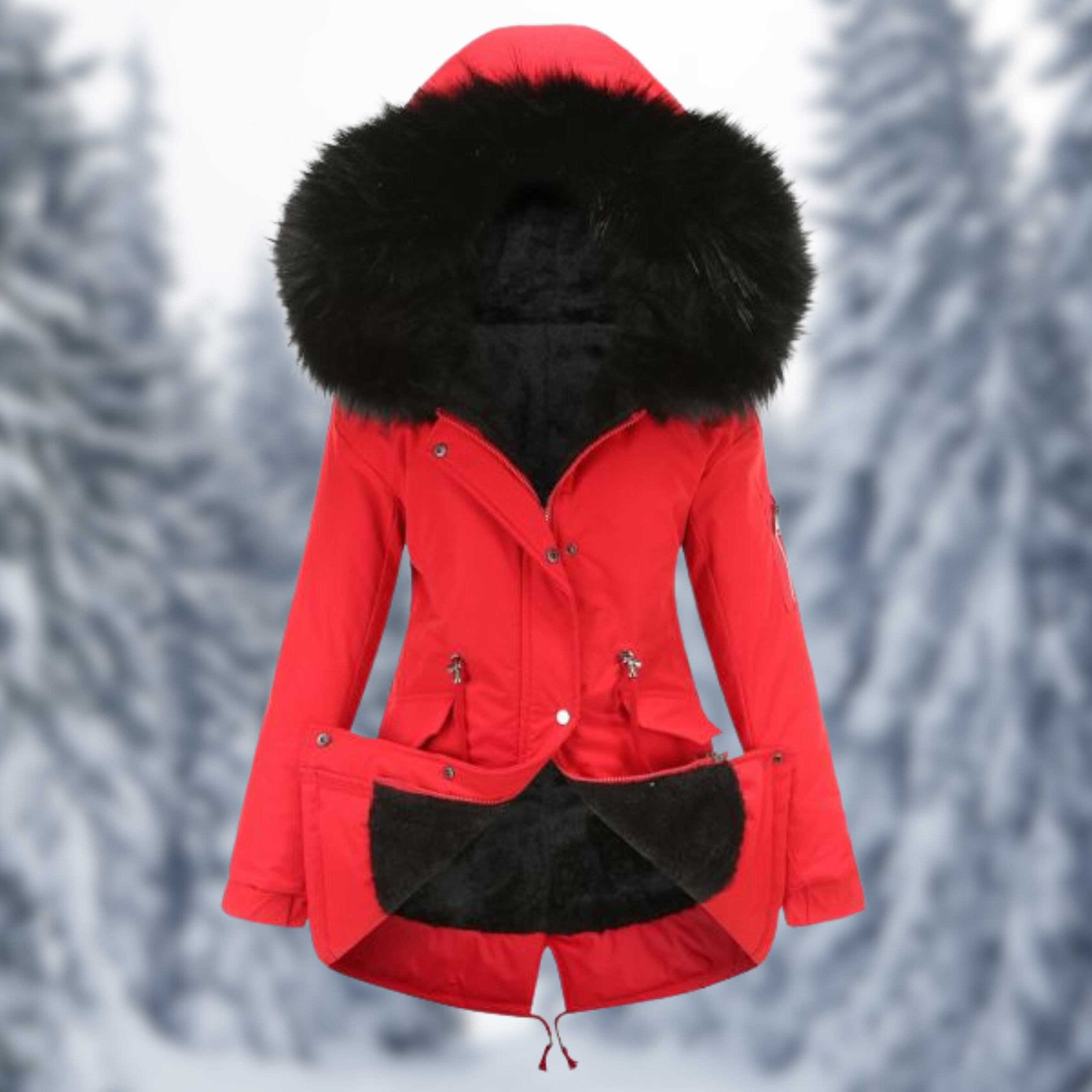 Tessie - Damen-Winterjacke mit Fellfutter