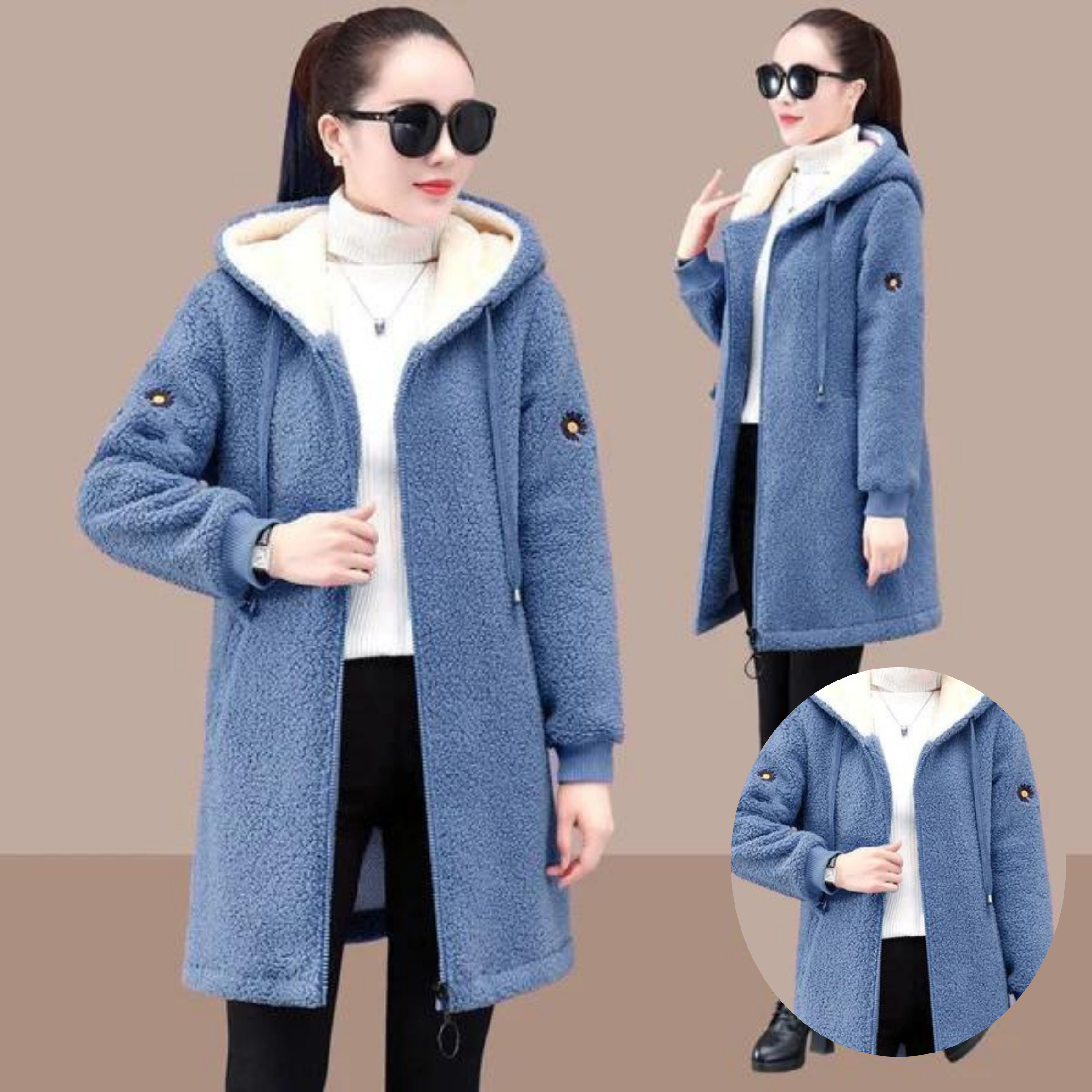Lieke - Fleece-Winterjacke für Damen