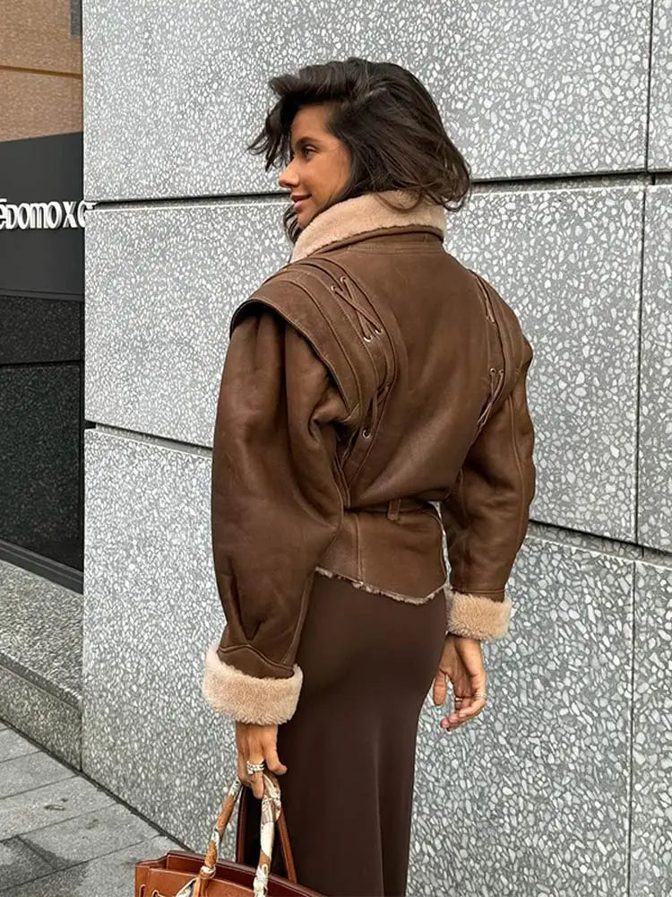 Ulrika | Vintage Shearling Damenjacke