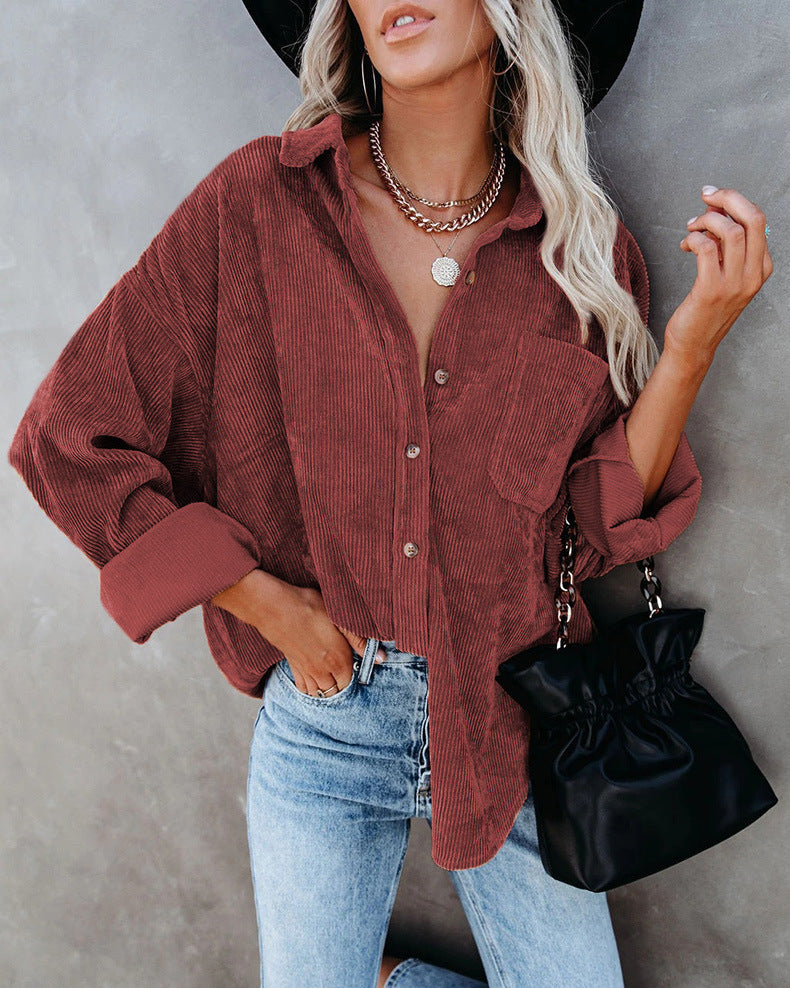 Athena - Schicke Oversized Cord-Jacke für den Herbst für Damen