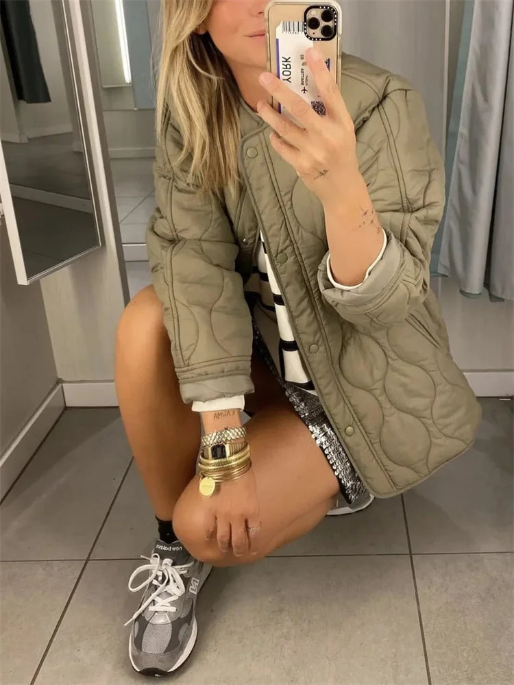 Weite Winterjacke für Damen