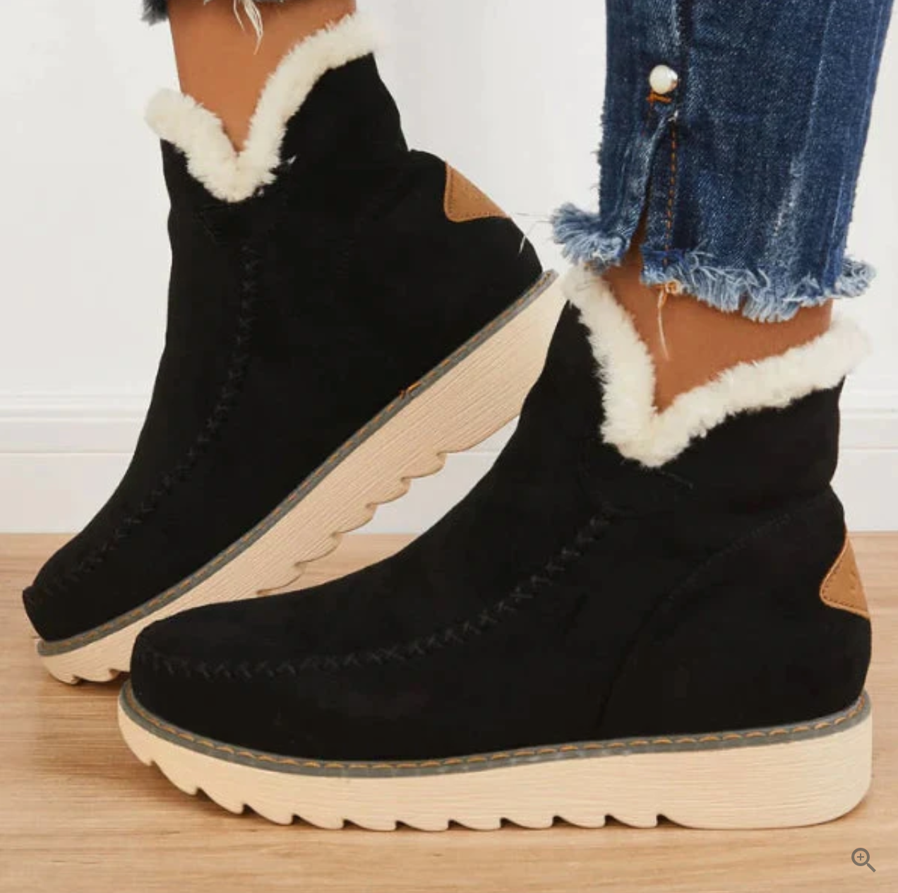 Chana - Schicke Winterlederstiefel mit Fell für Damen