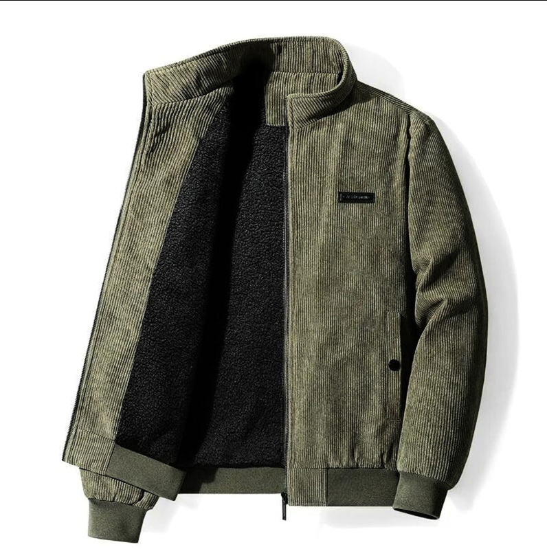 Roger - retro-cordjacke mit kuscheligem sherpa-futter