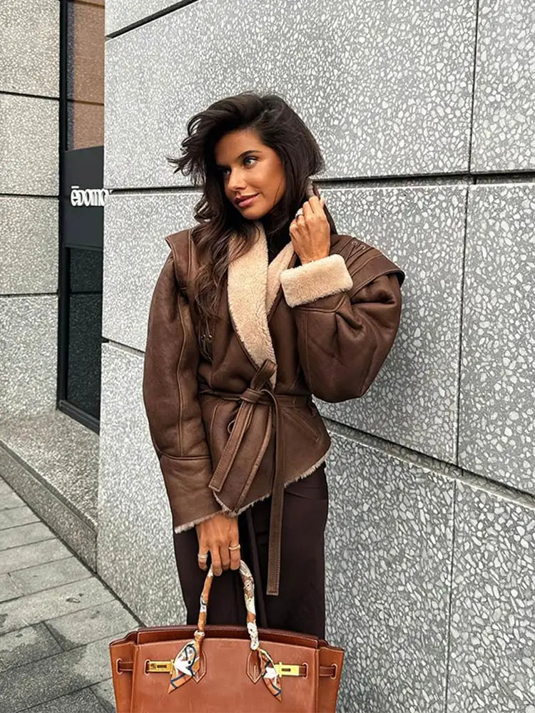 Ulrika | Vintage Shearling Damenjacke