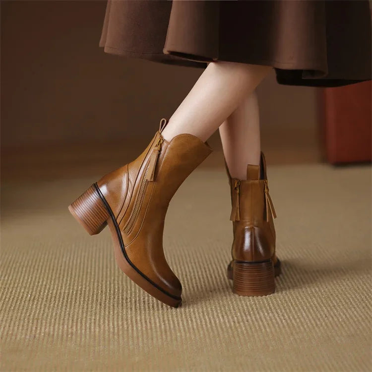 Ella™ - Lederstiefeletten