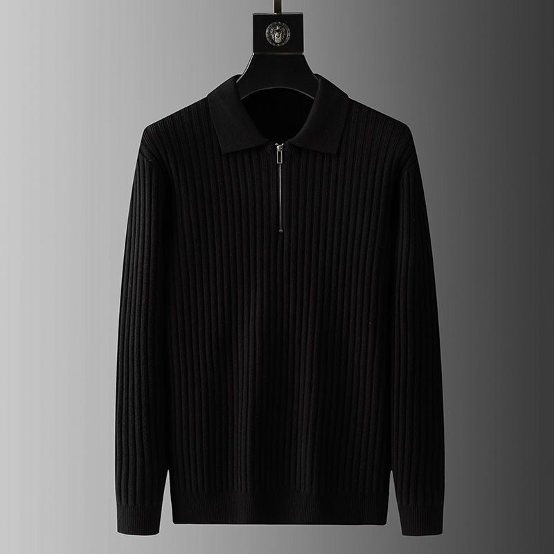 Benjie - Klassische Winter Premium Stilvolle Gebreide Polo Pullover für Herren