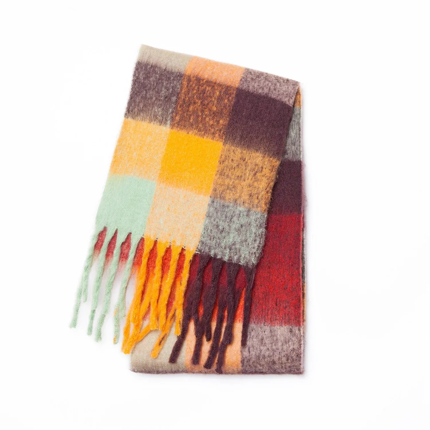 Bunter Schal aus Wolle - Hält warm & stylish