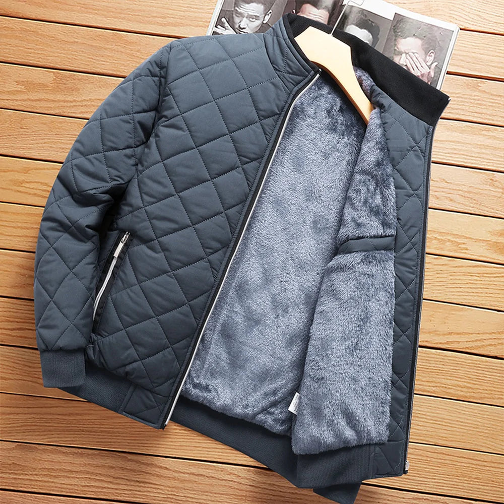 Roelof - Gesteppte Diamant-Winterbomberjacke