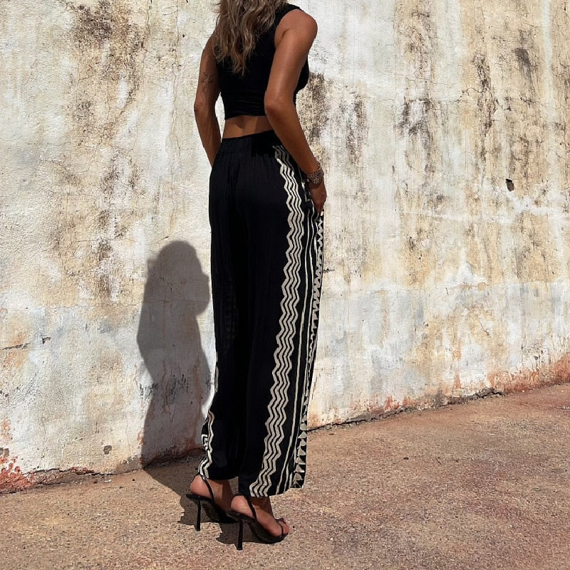 Isobella - Geometrisch Bedruckte Hose