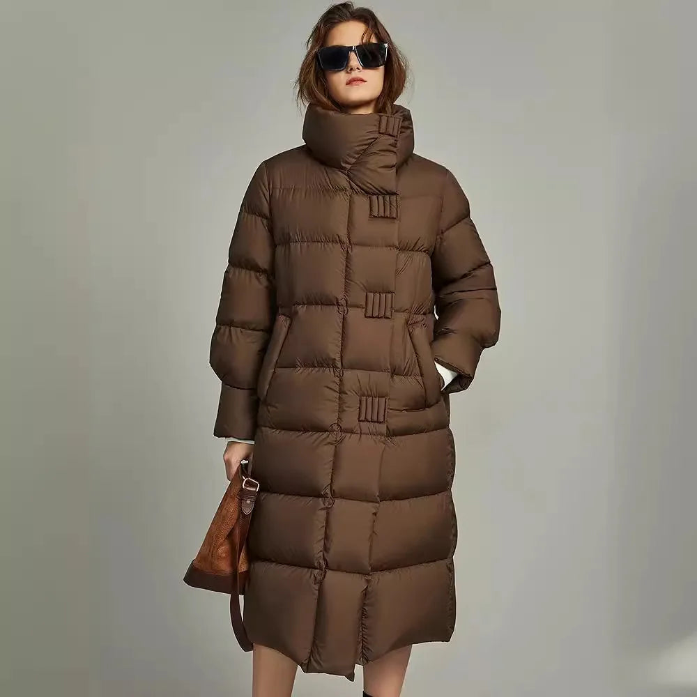 Langer Damen-Wintermantel Warm Stilvoll