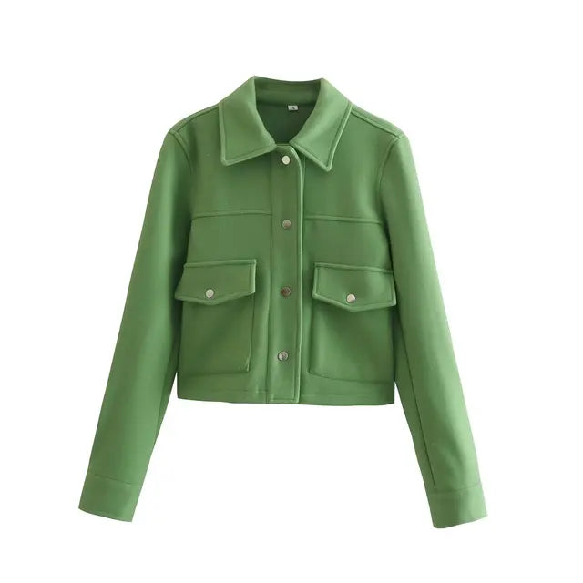 Harper - Schickes und Stilvolles Herbstjacke mit Umgeschlagenem Kragen für Damen