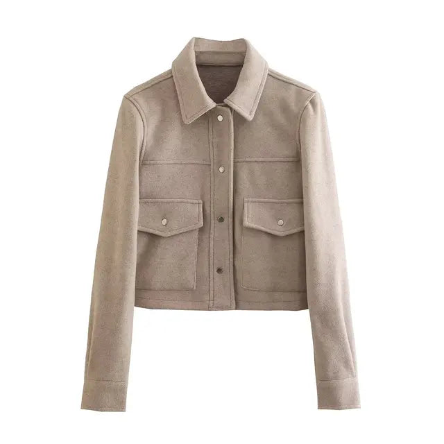 Harper - Schickes und Stilvolles Herbstjacke mit Umgeschlagenem Kragen für Damen