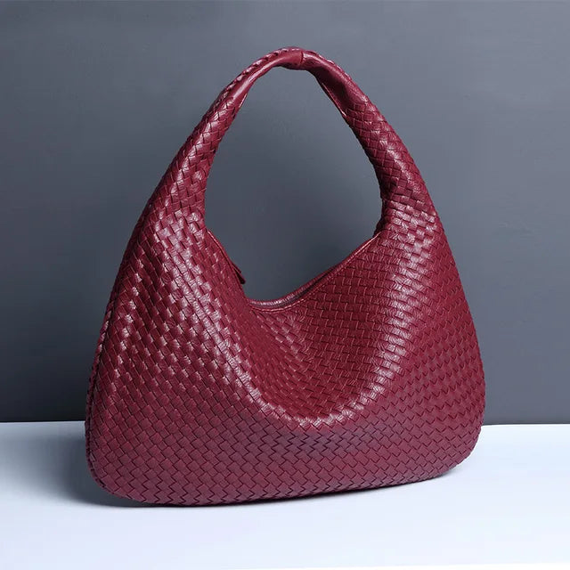 Yula - Vintage Umhängetasche damen | Geflochtene Handtasche mit Reißverschluss im Sale