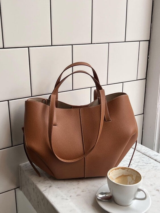 Belda - Vintage Tote Bag damen | Geräumige Umhängetasche im Sale | Leder