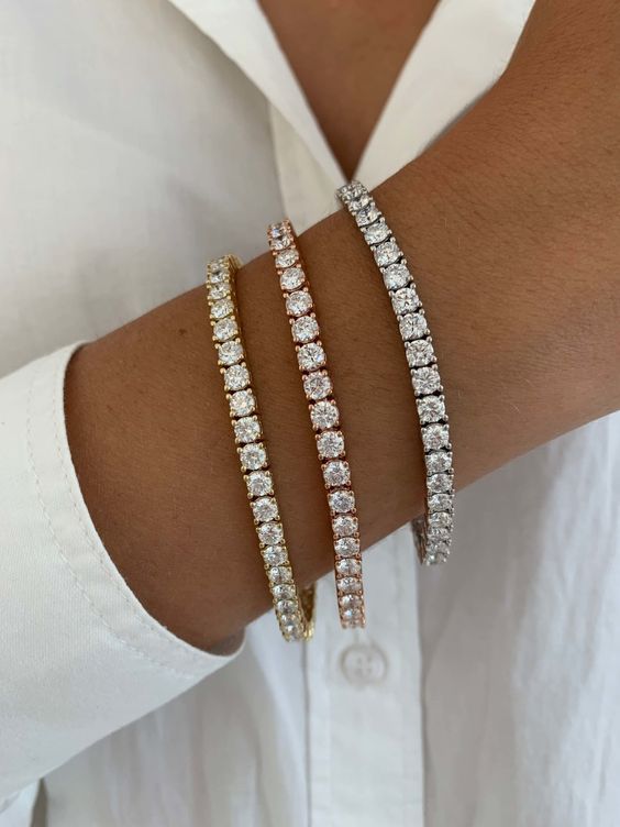 Bonive - Tennisarmband Damen Diamantlook | Elegantes Armband Für Frauen