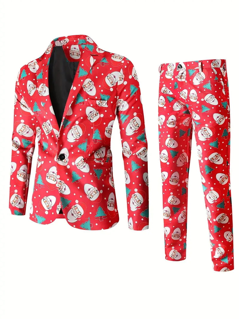 Elements Print Anzugsjacke & Anzughose Anzugs-Set