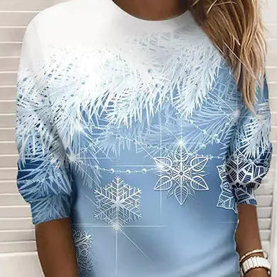 Zaina | Eleganter Pullover mit Schneeflockenmuster für Damen