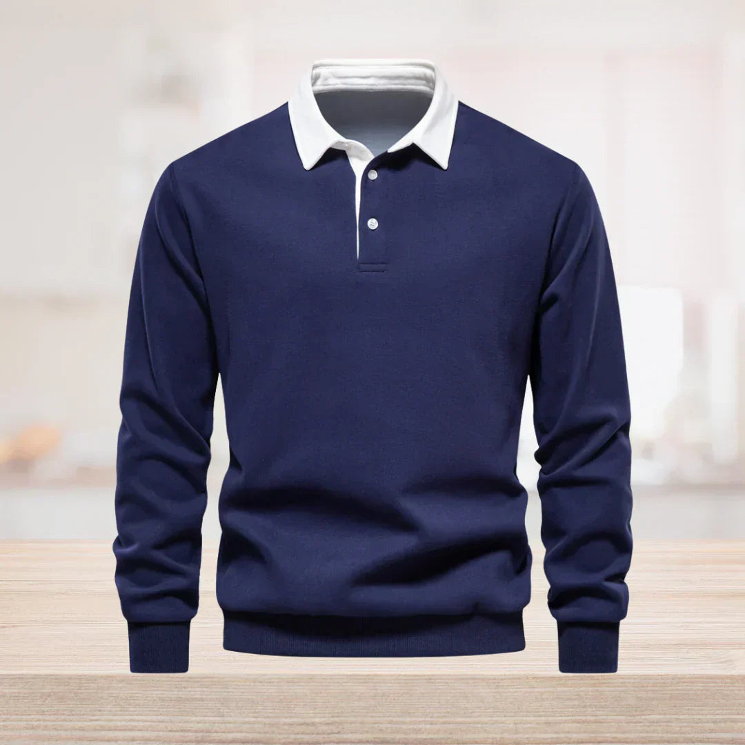 Langärmliges Poloshirt mit Kragen